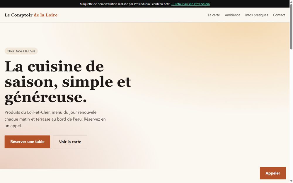 Démonstration Le Comptoir de la Loire